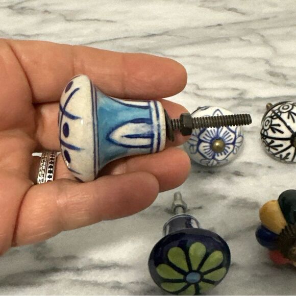 Assorted Decorative dresser cabinet Knobs some anthropology mix lot 15 pc - Picture 10 of 10